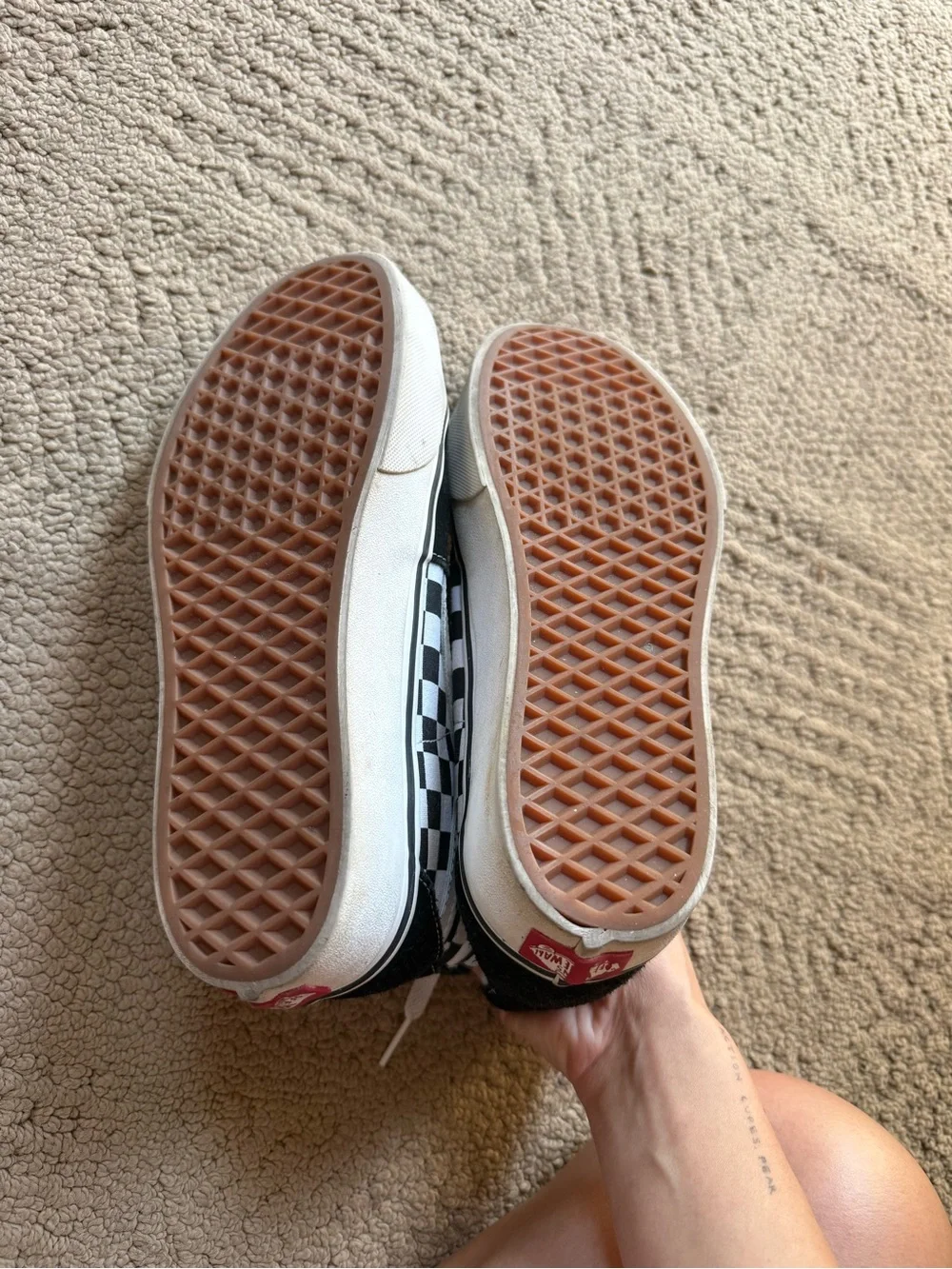 Vans Checkerboard High-Top Sneakers 7.5